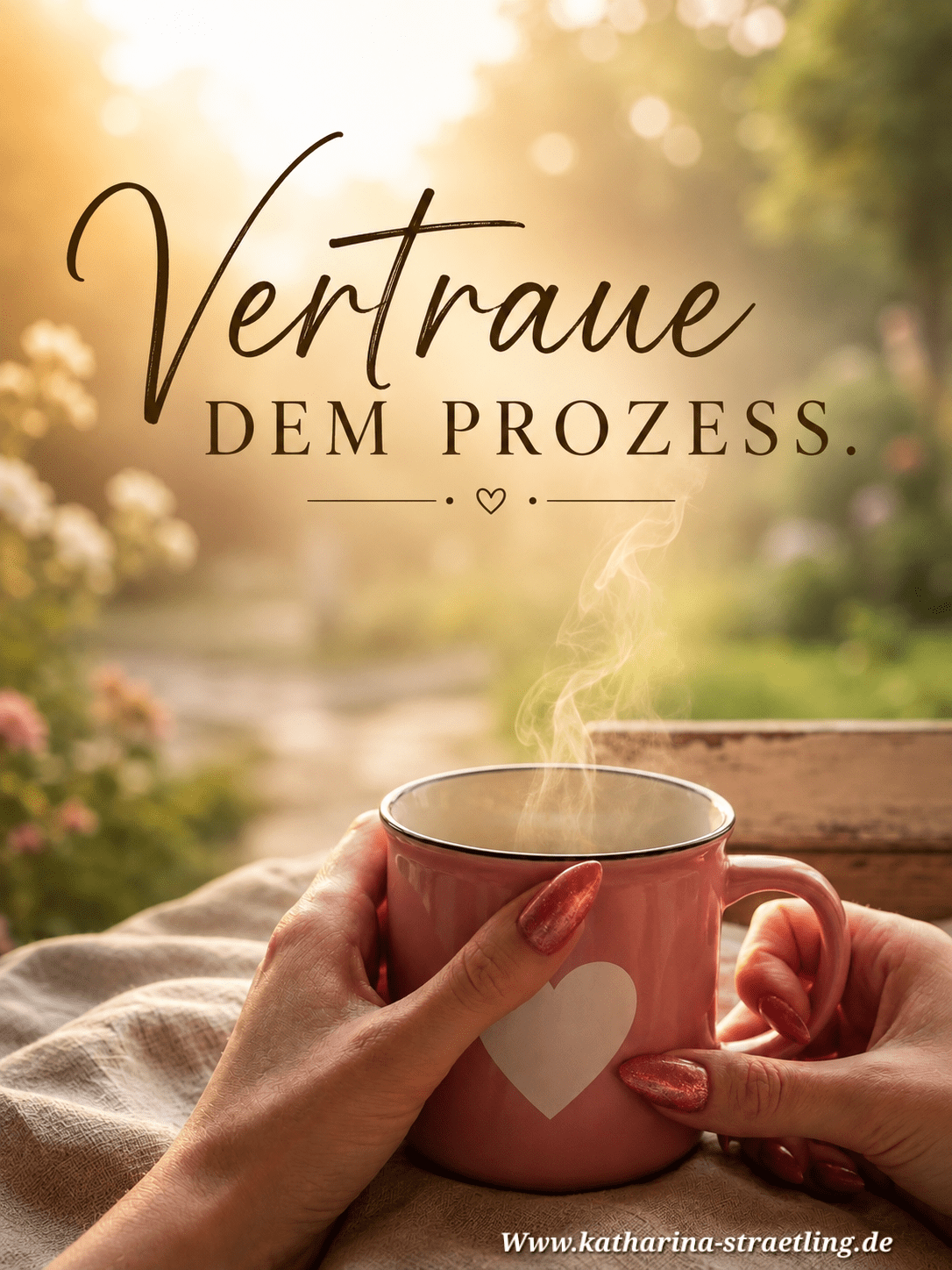 Tasse Kaffee in ruhiger Umgebung – Impuls „Vertraue dem Prozess“
